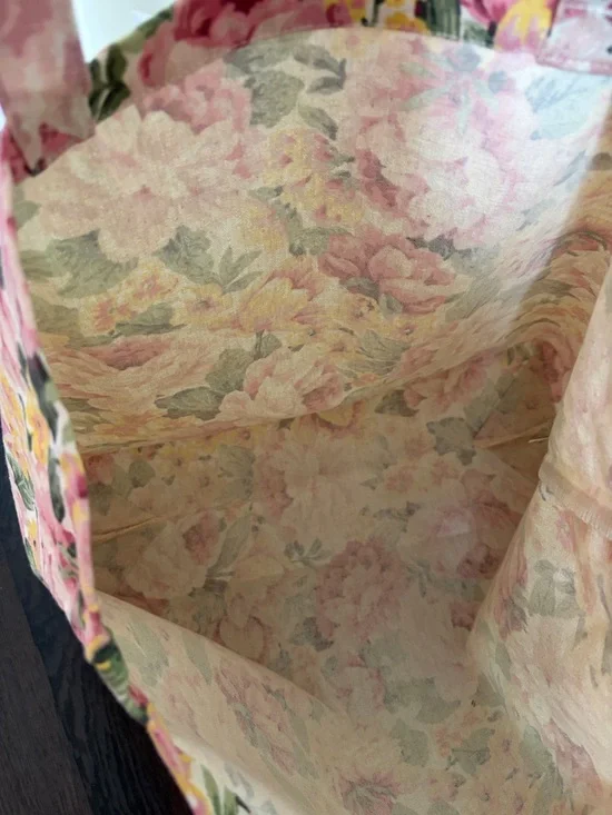 Sezane London Boutique Floral Garden Tote Bag 100% Cotton Shopping Tote NWOT - Picture 4 of 6